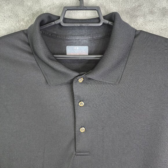 Men's Black Grand Slam Polo Shirt Short Sleeve Airflow Polyester Size XL - Picture 4 of 9